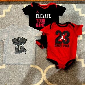 Jordan Bundle- 2 onesies and a T-shirt size 9-12 months